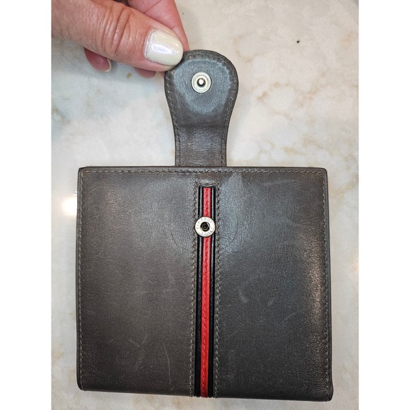 Gucci‎ Wallet Bifold Snap Closure Vintage Stripe Accent Made in Italy - Picture 8 of 16